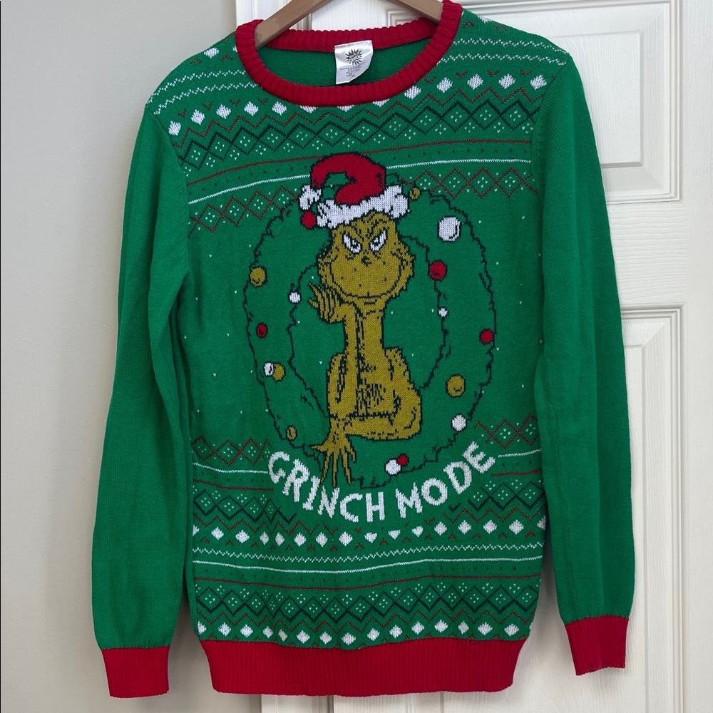 "Grinch Mode" Christmas sweater